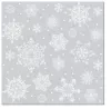 Serwetki świąteczne Airlaid 40x40 cm SILVER SNOWFLAKES