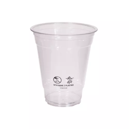 Kubek plastikowy PET 300 ml 12oz/śr.96 mm z logo żółw