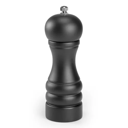 Młynek drewniany do soli / pieprzu 16 cm, czarny