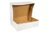 Kartonik na torty z wieczkiem klapowym 31x22x8 cm biało-brązowy