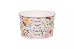 Wieczko wypukłe szczelne do pojemników 245ml na lody i desery śr.92mm