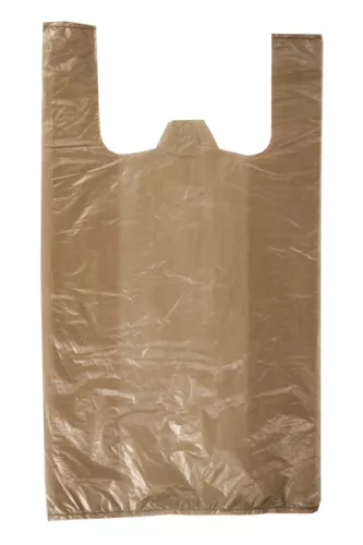Reklamówka zrywka / Torba foliowa brązowa 28x50cm 12my