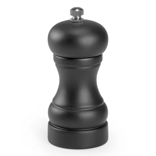 Młynek drewniany do soli / pieprzu 11 cm, czarny