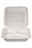 Menubox 3-dzielny z pulpy trzcinowej 230x230x80 mm