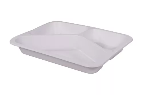 Pojemnik obiadowy 3-dzielny biały 227x178x30 mm PP do zgrzewu