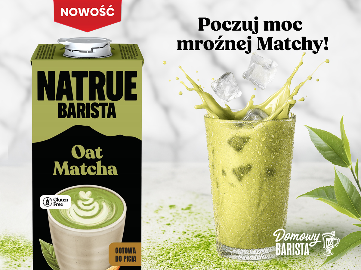 NATRUE Barista Oat Matcha Drink — nowość dla fanów roślinnych napojów!