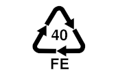 Symbol - opakowanie ze stali.
