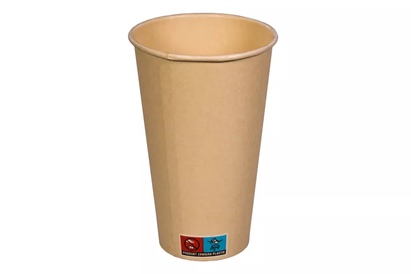 Kubek 400 ml BIO papier z bambusa + PLA kompostowalny śr. 90 mm