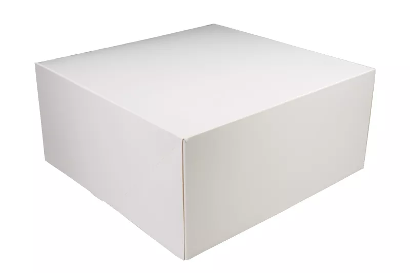 Kartonik na torty z wieczkiem klapowym 28x28x13 cm biały