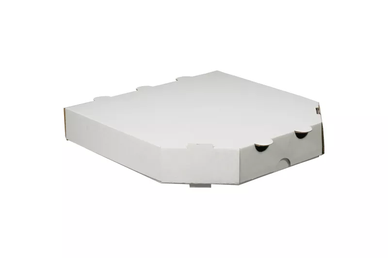 Pudełko kartonowe do pizzy ze ściętymi rogami 22x22x3,5 cm białe