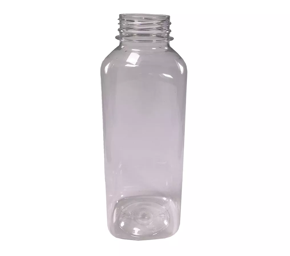 Butelka plastikowa PET kwadratowa gładka 480/500 ml śr. 3/38 mm do diet i soków