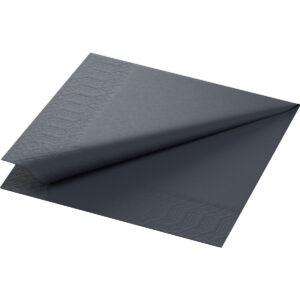 Serwetka czarna 2w 33x33cm w składce 1/4 (Duni 151803)