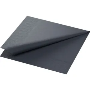 Serwetka czarna 2w 33x33cm w składce 1/4 (Duni 151803)