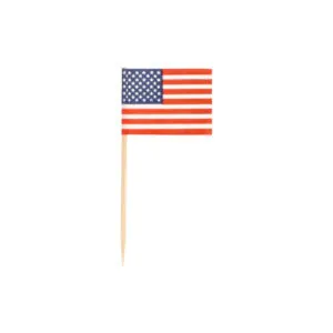 Wykałaczki bankietowe 8 cm z flagą USA