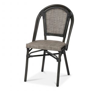 Krzesło ogrodowe PARIS khaki, aluminiowa rama, texteline