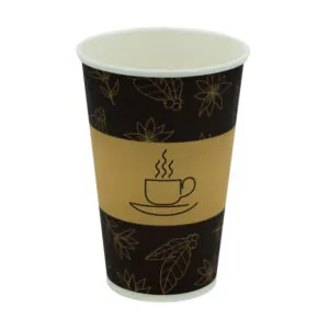 Kubek papierowy Plastic FREE 400ml śr.90mm, 'filiżanka', bez SUP