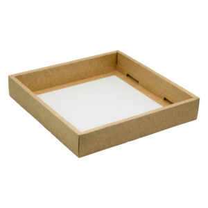 Taca papierowa excellent 32×32×5,5 cm kraft, premium do sushi