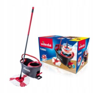 Vileda Mop obrotowy Turbo - zestaw 3w1: wiadro, mop z drążkiem, 1 wkład