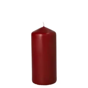 Świeca pieńkowa, średnica 60 mm, 130 mm, kolor: bordowy