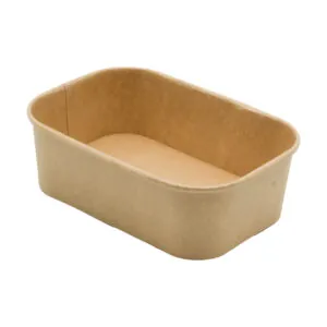 Pojemnik sałatkowy papierowy 750 ml prostokątny kraft (MICRO)