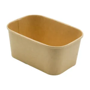 Pojemnik sałatkowy papierowy 1000 ml prostokątny kraft (MICRO)