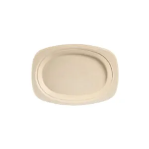 Talerz / półmisek owalny 230x165 mm z pulpy z trzciny cukrowej brązowy (Duni 205777)