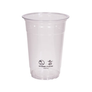 Kubek plastikowy PET 400 ml 16oz/śr.96 mm z logo żółw