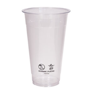 Kubek plastikowy PET 500 ml 20oz/śr.96 mm z logo żółw
