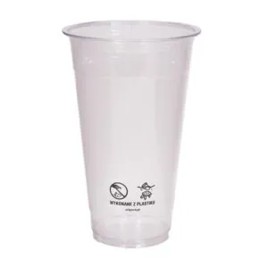 Kubek plastikowy PET 500 ml 20oz/śr.96 mm z logo żółw