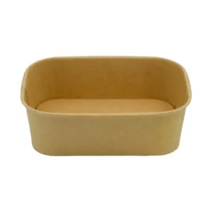 Pojemnik sałatkowy papierowy 750 ml prostokątny kraft 172x120 mm