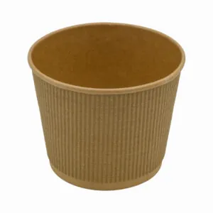 Pojemnik papierowy na zupę 998ml śr. 135 mm, 2-warstwowy RIPPLE, kraft