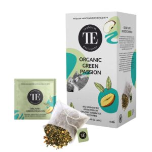 Herbata ORGANIC GREEN PASSION 3g : Orzeźwiająca i Egzotyczna Zielona Herbata - Teahouse Exclusives