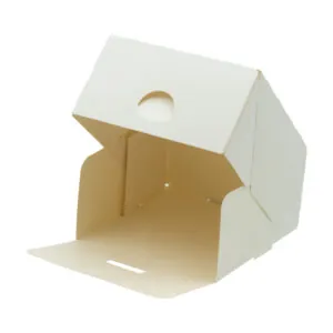 Kartonik na ciasto 13x13x7 cm z klapą, składany z tektury litej