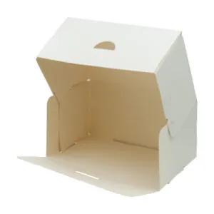Kartonik na ciasto 16,5x11x8 cm z klapą, składany z tektury litej